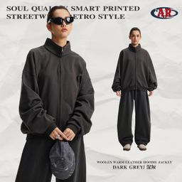 thumbnail for 2026 Autumn and Winter New Product 410g Stand-Up Collar Zipper Cardigan Brushed Warm European and American Men's Street Fashion Sweatshirt Jacket