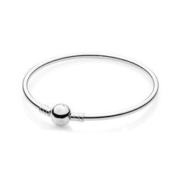 thumbnail for Pandora White Copper Silver Plated Bracelet Classic Rose Gold Round Button Bracelet DIY Basic Bracelet Bracelet