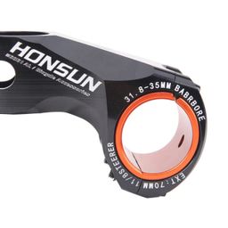 thumbnail for Honsun Bicycle Cnc Stem Riser Minus 17 Degrees 31.8/3570mm Xc Mountain Bike Aluminum Alloy Stem