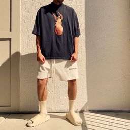 thumbnail for Essentials Brushed Shorts for Adults, Small Label, Reflective Fleece-Lined, Street Fashion, Comfortable, Fashionable, Casual and Versatile