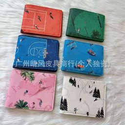 thumbnail for In-Stock Foreign Trade Ski-Themed Travel Small Card Holder Passport Wallet with Multiple Card Slots, Unisex Document Holder with Case