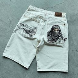 thumbnail for Derschutze European and American vintage plum blossom embroidery straight pants for men and women versatile personality street fashion jeans cross-border