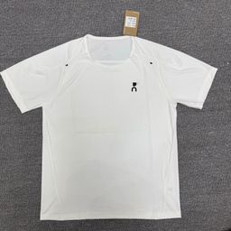 thumbnail for In Stock, quick-dry seamless short-sleeve T-shirt, crew neck men's loose breathable hole, fitness running stretch casual top, trendy