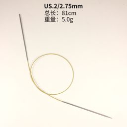 thumbnail for Stainless Steel Ring Needle Wool Knitting Tool Colored Wire Rope Rod Knitting Sweater Tool Set 18PC Thick