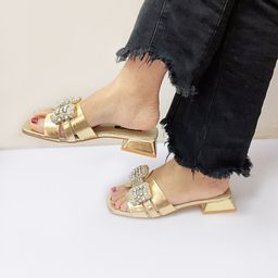 thumbnail for Cross-border fashion shoes, women's shoes open-toe thick-heeled high-heeled slippers, interpreting temperament, charm, fashion and versatile