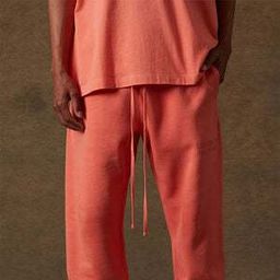 thumbnail for 2022FW flannel trousers flocking print ESSENTIALS trendy brand plush trousers cross-border hot sale