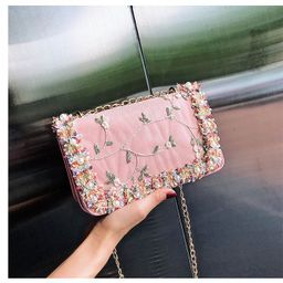thumbnail for Trendy new small bag women's 2024 new lace Korean version versatile crossbody bag chain shoulder bag fashion factory direct supply