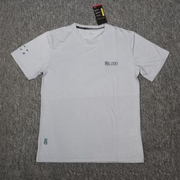 thumbnail for Summer European and American sports quick-drying clothes short-sleeved t-shirt men's summer loose fitness elastic round neck large size casual top