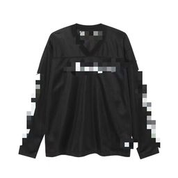 thumbnail for Camiseta Kejia versão correta transfronteiriça, gola redonda sánscrita, manga com estampa floral, uniforme de hóquei no gelo.