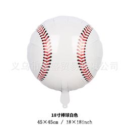 thumbnail for Cross-border World Cup Football Aluminum Foil Balloon 18 Inch Golfer Baseball Round Aluminum Film Balloon Basketball Rugby