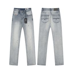 thumbnail for Cross-Border Fashion Italian American-Style Skinny Jeans with Stretch, Slim Fit, High Street Casual Long Pants, Washed and Distressed, Unisex
