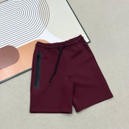 thumbnail for New summer 2024 men's knitted multicolor front zipper sports shorts cropped pants 172