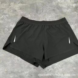 thumbnail for Shorts de corrida de maratona colados profissionais, fitness esportivo, pista e campo de secagem rápida, forro de treinamento esportivo respirável de três pontos