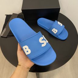 thumbnail for Foreign trade wholesale plus size men's slippers Cambodia Vietnam Philippines high quality one-word slipper letter printed sandals