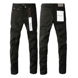 thumbnail for European and American trendy brand LIMITED PURPLE JEANS fashion hole distressed small foot limited purple brand jeans