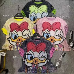 thumbnail for 潮25春夏季新款宽松短袖女印花T恤卡通百搭休闲时尚设计上衣T恤