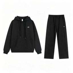 thumbnail for 2026 Bestselling Cross-border Korean AL half-zipper sweatshirt set, hoodie, loose casual unisex zipper set