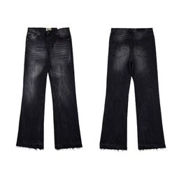 thumbnail for Cross-border foreign trade fashion brand Gallery dept retro distressed splash ink jeans high street straight wide-leg trousers men