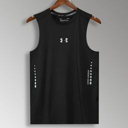 thumbnail for Spot esportes colete sem mangas de manga curta masculino verão solto e versátil em torno do pescoço fitness correndo casual topo novo estilo