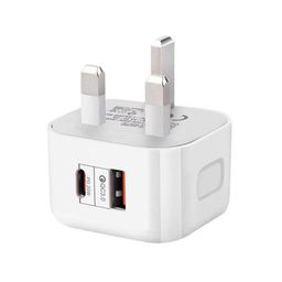 thumbnail for 20W Fast Charging Cross-Border Applicable Apple Charger Type C European and British Plug Dual Port Huawei Super Fast Charging