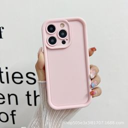 thumbnail for iphone15 Bracket TPU Fine Hole Mobile Phone Case for Apple 14 Emery Solid Color Soft Case Material Mobile Phone Case