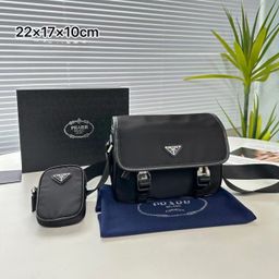 thumbnail for Women's crossbody bag nylon cloth unisex shoulder bag two-piece travel bag messenger style versatile