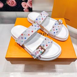 thumbnail for 2025 new three-color one-line sandals, snow boots, thick-soled foreign trade trendy brand, wear beach shoes