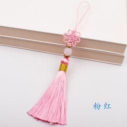 thumbnail for 6cm small Chinese knot ancient style small tassel bookmark tassel pendant jewelry accessories factory wholesale sachet hanging ear