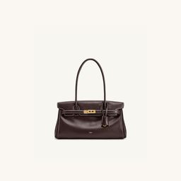 thumbnail for In stock JWPEI briefcase, 2026 new genuine leather shoulder underarm bag, yara European and American fashion handheld baguette bag