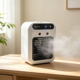 thumbnail for Cross-border home air conditioner small fan, desktop portable cooling fan, humidifying spray air cooler, home appliance