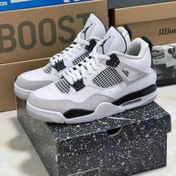 thumbnail for Top layer cowhide AJ4 hot lava electric mother yellow big Paris cement white and black cat Oreo Jo 4 women's men's basketball shoes