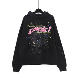 thumbnail for Spider Web Foam Printed Hoodie European and American Fashion Brand plus size Loose 55555 Sweater