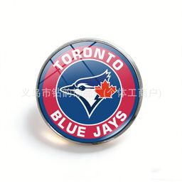 thumbnail for American Professional Baseball Mlb Peripheral Brooches, Major League Team Logos, Stainless Steel Fan Support Decorations, Backpack Pins