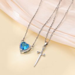 thumbnail for jewelry cross-border jewelry new style of heart belonging pendant women's necklace fashion accessories high-end accessories women