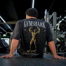 thumbnail for gymshark Men&#039;s Sports T-shirt Shark American Fashion Brand Dumbbell Explosions Sports Fitness 305g Cotton T