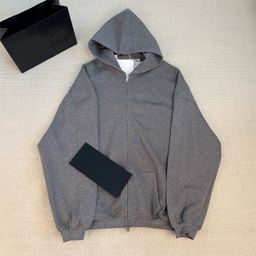 thumbnail for In Stock 25Fw Autumn and Winter Flash Diamond Logo Fleece-Lined Thickeneded Men and Women Couple Loose Hooded Zipper Sweatshirt Jacket Trendy