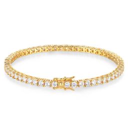 thumbnail for European and American hot-selling hip-hop tennis chains, light luxury, full of diamond zircon bracelets, men's and women's versatile fashion cross-border jewelry
