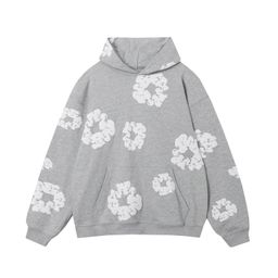 thumbnail for Cross-border supply 2024 autumn and winter American tide brand kapok printing leisure heavy terry hooded vests
