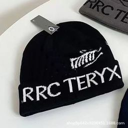 thumbnail for Autumn and winter: R letter jacquard beanie, thickened large version of the cuffed men's and women's versatile warm pullover hat, bird cold hat~