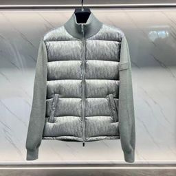 thumbnail for Factory Real Shot D Brand Monogram Full Print Knitted Stand Collar down Jacket Commuter High Street Warm Unisex Coat