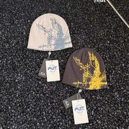 thumbnail for Oak X Pie Graffiti Master Ink Splashing Style Knitted Wool Cold Hat European and American Style Warm Couple Autumn and Winter Hat