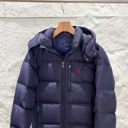 thumbnail for Cross-Border Scanable Rl Men&#039s and Women&#039s Pony Embroidered Hooded Removable Windproof, Waterproof and Warm Cotton Jacket