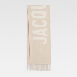 thumbnail for 25 autumn and winter new jacquemus wool scarf letter jacquard LOGO fringe shawl men's and women's same scarf