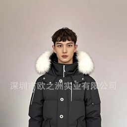 thumbnail for Palm Moose #06 Men Fox Fur Hooded 3Q Down Jacket