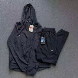 thumbnail for Spot cross-border quick-drying, breathable, sporty, lightweight woven jacket, casual hooded, loose running training set