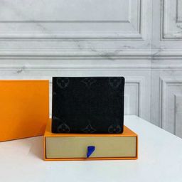 thumbnail for Cross-border European and American fashion men's wallet, short fold in half, leather wallet with packaging, foreign trade source wallet 60895