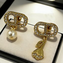 thumbnail for 26 New Tulip Tassel Earrings, Fashionable Personalized Pearl Earrings, Pig Nose Dangling Pearl Earrings, Factory Direct Sale