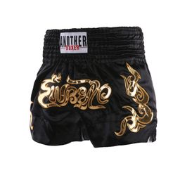 thumbnail for New Solid Color Boxer Shorts Fighting Sanda Kicking Pants Thai Style Muay Thai Shorts Kids Adult