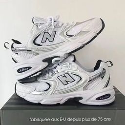 thumbnail for Popular N530 White Sneakers for Men and Women, Mesh Breathable Versatile Dad Shoes, Retro Running Casual Shoes for Couples
