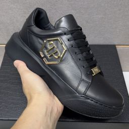 thumbnail for European station men's shoes 26 spring new leather platform sports casual shoes Korean version of versatile height booster shoes pp single shoes